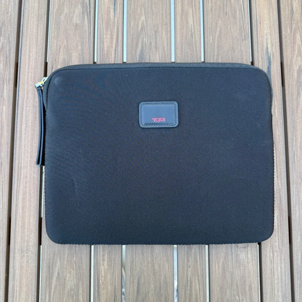 Tumi Black Neoprene Laptop Sleeve Case for MacBook inch Travel‎
